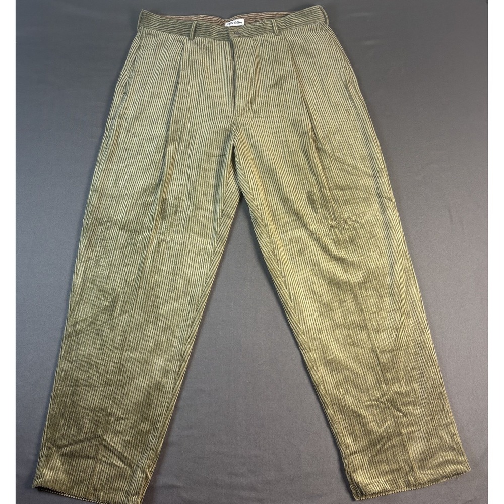 Vintage Bert Pulitzer Mens Brown Corduroy Pants Size 36 X 30 Cotton